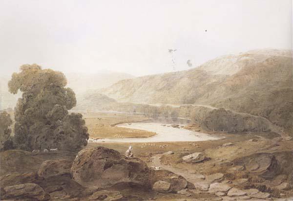John varley jnr The Vallery of the Mawddach Watercolour (mk47) oil painting picture